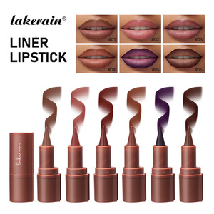 Matita per Labbra Lakerain, Rossetto Opaco Nero e Marrone, Impermeabile, Non Appiccicoso, Matita Contorno Labbra, Trucco per Labbra - Product Image 2