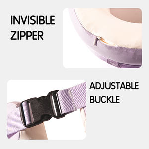 وسادة سفر مخصصة بالجملة من الفوم الذاكري على شكل حرف U مضادة للكهرباء الساكنة للاستخدام في السيارة والطائرة والمكتب - دعم للرقبة - Product Image 4