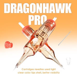 Agujas de Tatuaje Desechables <span class=keywords><strong>Dragonhawk</strong></span> Pro, No Impermeables, 20 Piezas, Cartuchos de Delineador Redondo 1201RL para Máquina de Tatuar - Product Image 2