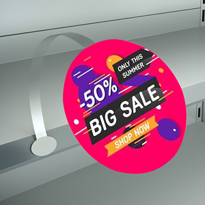 Personnalisation de supermarché publicité adhésive étagère de vente au détail présentoir Wobbler pour étiquette suspendue autocollant de promotion - Product Image 5