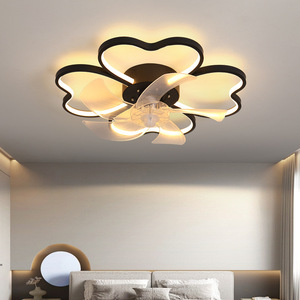 <span class=keywords><strong>Diseño</strong></span> moderno decorativo 110-220V lámpara de <span class=keywords><strong>ventilador</strong></span> de techo en forma de pétalo con luces Led Control remoto para habitación de niños - Product Image 1