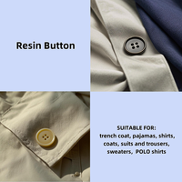 Kancing Resin Empat Lubang Grosir Warna Putih Model Flatback Kancing Resin Kustom untuk Kemeja dan Mantel