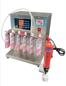 New Electric 500BPH Semi-Automatic Liquid Filling <b>Machine</b> 100ml 300ml 500ml Spout Pouch Doypack <b>Oil</b> Beverage - Product Image 4