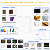 Sacs en papier personnalisés avec votre logo pour bracelets, boucles d'oreilles, pierres précieuses, lunettes, colliers, bagues, montres et emballages