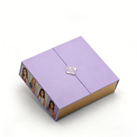 Boîte cadeau haut de gamme écologique à double porte pour bijoux et montres, fermeture magnétique, design biseauté personnalisable pour cadeaux de demoiselles d'honneur