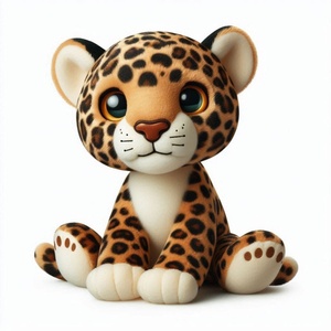 Jouets de mascotte en peluche léopard des neiges réalistes de simulation jouets d'animaux sauvages en peluche léopard sur mesure - Product Image 3