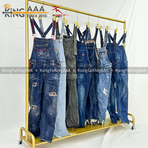 KungFu KingAAA Balles de vêtements de marque d'occasion pour femmes, Salopettes en jean vintage, Vêtements en gros en polyester/coton pour l'été - Product Image 4