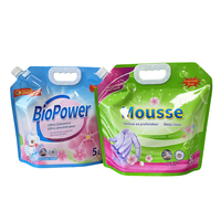 Impression sur mesure, pochette verticale robuste avec bec verseur, format 1,5L/2,5L/5L/10L pour lessive liquide/détergent