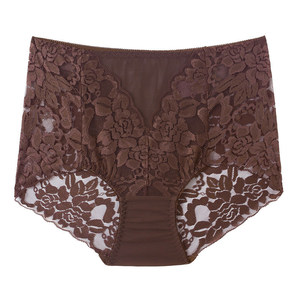 Culottes courtes taille haute en dentelle transparente pour femmes, motif floral, sous-vêtements féminins transparents, couleurs assorties, vente en gros - Product Image 2