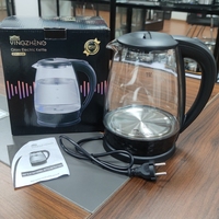 Prix usine conception Unique pyrex théière verre bouilloire 1.8l thé cafetière théière en verre bouilloires électriques spot en gros