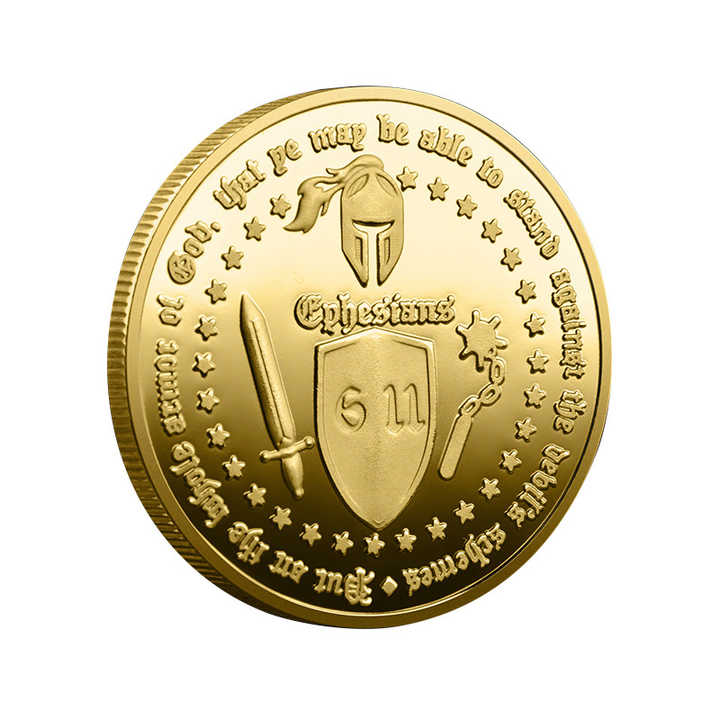 Тэмплиер, рыцари, Доспехи Бога, металлическая монета, поделка, Позолоченная серебряная стерео Камея, цветная медаль для коллекционной коллекции монет