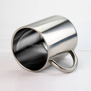 Topjlh vente en gros top événement fête logo imprimé tasses à café en acier inoxydable tasses à impression personnalisée logo tasse avec poignée - Product Image 5