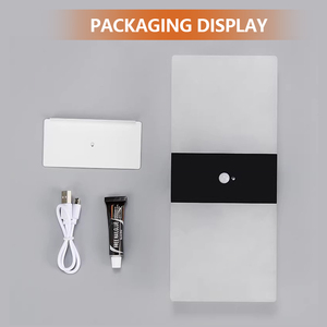 OEM Wal Sale Cloud Mist 1800mAh 3W Induktions-Wandleuchte in Schwarz-Weiß aus Eisen und Acryl für Zuhause/Büro/Hotel/Schule - Product Image 5