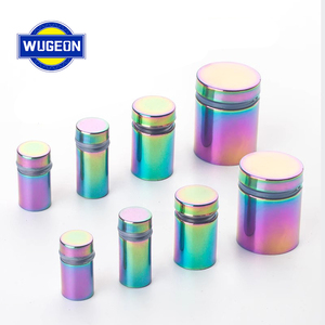Wugeon thép không gỉ đầy đủ ren khóa máy giặt dấu hiệu standoff vít Acrylic đầy màu sắc móng tay Gương thủy tinh trang trí ốc vít - Product Image 1