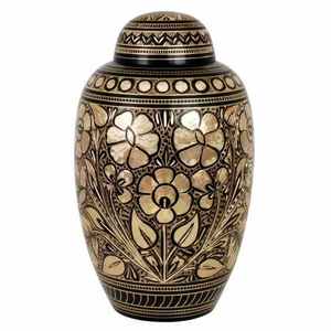 Ramo de flores doradas más vendido, urna para adultos hecha a mano de latón, soporte para cenizas modernas americanas para adultos, propósito funerario de aluminio colorido - Product Image 4