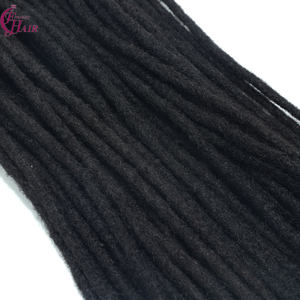 Extensions de dreadlocks au crochet en cheveux humains bouclés 100% naturels noirs FH, faits à la main, style afro crépu - Product Image 4