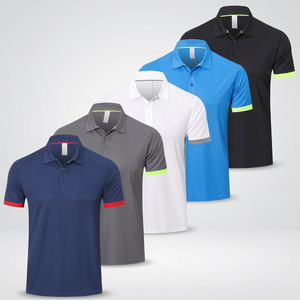 Chemises décontractées unies grande taille pour hommes OEM, logo personnalisé, boutonnées, haute qualité, 100 % polyester tricoté, respirantes, imprimées par transfert thermique - Product Image 3