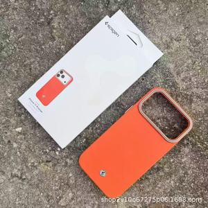 Étui de téléphone magnétique antidérapant en cuir <span class=keywords><strong>Spigen</strong></span> Business pour iPhone <span class=keywords><strong>13</strong></span> 14 15 16 <span class=keywords><strong>Pro</strong></span> Max 17 <span class=keywords><strong>Pro</strong></span> Max pour Samsung S23U 24U 25U S26U - Product Image 3