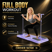Nouvelle planche abdominale multifonctionnelle avec rebond automatique, ensemble de planches de Pilates portables avec logo personnalisé, matériau PP