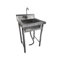 Type mobile détachable évier d'acier inoxydable de cuisine commerciale avec le bassin de vidange pour des hôtels et des restaurants