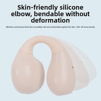 Écouteurs avec clips d'oreille - Écouteurs sans fil Bluetooth 5.4 avec longue autonomie, adaptés au sport, design non intrusif