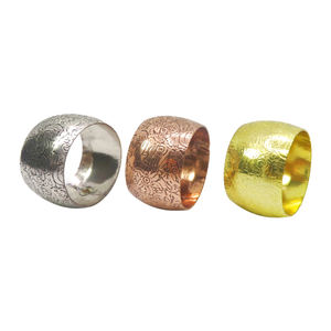 Goldene Metall Servietten ringe Set für Hochzeiten Tisch Großhandel Tissue Holder Party Tisch Servietten Ring Factory Direct - Product Image 1