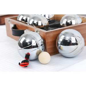 Archaize Bocce <span class=keywords><strong>Set</strong></span> 6 Bóng 73 Mét Thép Không Gỉ Bocce Balls <span class=keywords><strong>Petanque</strong></span> Boules <span class=keywords><strong>Set</strong></span> Với Trường Hợp Bằng Gỗ - Product Image 3