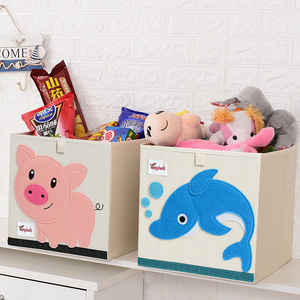 Animal <strong>Storage</strong> Bins Toy Stackable <strong>Storage</strong> Cubes for Kids Modern Rectangle <strong>Folding</strong> Home <strong>Storage</strong> <strong>Box</strong> Foldable Cube <strong>Box</strong>, Fabric - Product Image 5