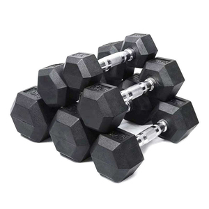 Sức Mạnh Thương Mại Tập Thể Dục Cơ Bắp Xây Dựng Thiết Bị Tập Thể Dục Phòng Tập Thể Dục Cao Su Tráng Trọng Lượng Hex Quả Tạ - Product Image 2