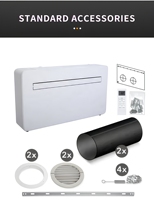 Climatiseur monobloc DC Inverter R-290 8000-12000 BTU Refroidissement et chauffage rapides avec PTC 1000W Sans unité extérieure
