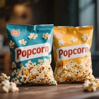 200g 340g 500g Usine Conception Imprimée Personnalisée Réutilisable Snack Pomme De Terre Igname Chips Popcorn Oreiller Stand up Emballage Pouch
