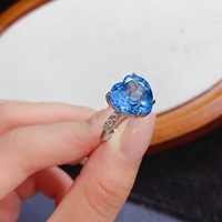 Directly Factory Customizable 925 Sterling Silver Wedding Natural Topaz Fashion Style for Engagement Party Gift