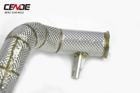 Downpipe catalizzato ad alto flusso in acciaio inossidabile SUS304 con scudo termico per sistema di scarico Mercedes-Benz E250 W212