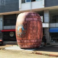 Baril à vin gonflable géant publicitaire LED, modèle de fût de bière personnalisé, baril vintage pour la promotion des pubs, des festivals et la décoration des clubs