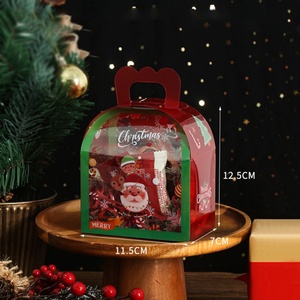 New Christmas Cookie <b>Candy</b> <b>Box</b> Creative Transparent Handle Luxury Gift <b>Box</b> - Product Image 5