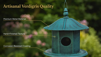 Mangeoire à oiseaux hexagonale en plastique, suspendue, résistante aux intempéries, écologique, design antique, bassin d'eau extérieur pour jardin et cour.