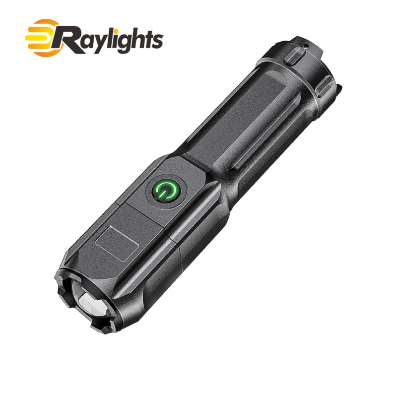 RTS Zoom Flashlight Strong Light Rechargeable Household Outdoor Portable Durable Long-range Ultra-bright Led Flashlight