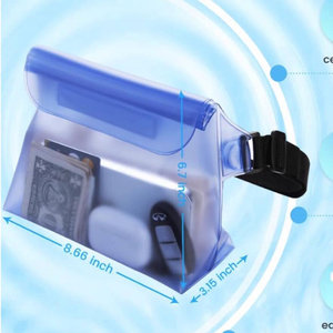 Sac banane étanche en PVC, sac de taille, <span class=keywords><strong>pochette</strong></span> pour téléphone avec sangle de taille pour unisexe, utilisation en natation, <span class=keywords><strong>plage</strong></span>, parc aquatique - Product Image 5