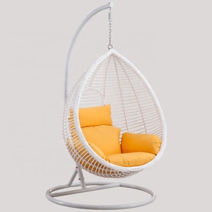 Modern Blue Wicker Rattan Patio Furniture Outdoor Garden Hanging Nest Swing <strong>Egg</strong> <strong>Chair</strong> with Stand - Product Image 3