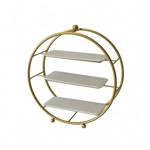 Présentoir à gâteau en métal doré pour mariage Table à dessert Moule à gâteau Présentoir à dessert Cadre décoratif Plateau à nourriture Assiette à sushi Support à collation - Product Image 2