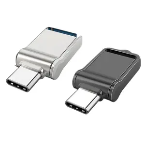 Flash drive USB ponsel TYPE-C mini, flash drive USB multifungsi putar 2.0