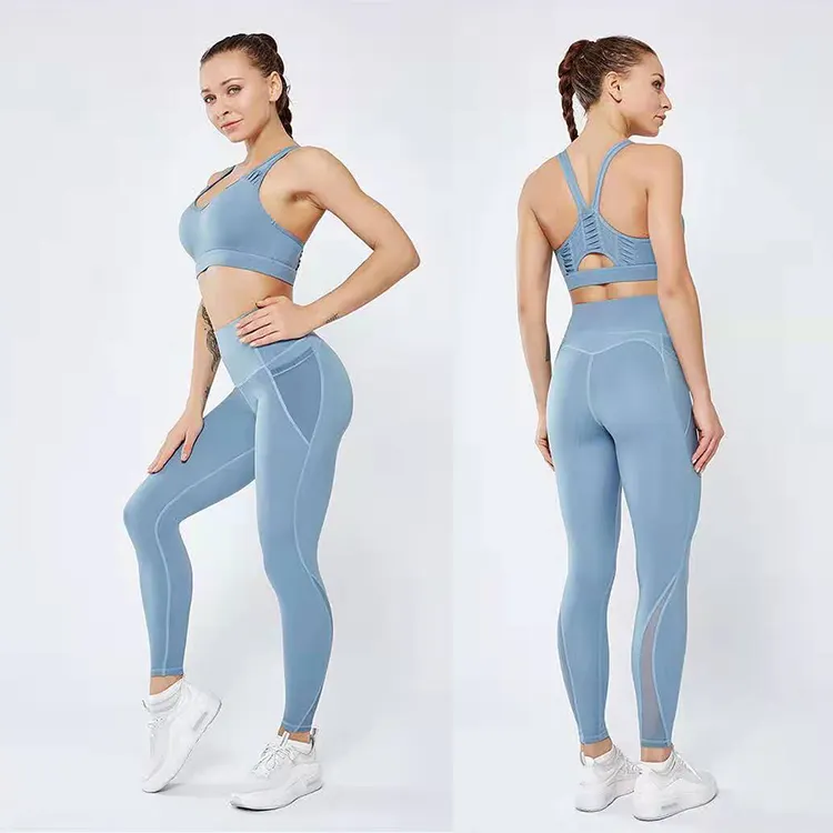 Amazon Hot Selling Sexy High Quality Yoga Set With 10 pcs MOQ to Print Logo
