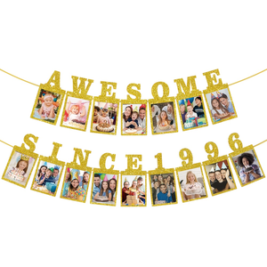 Superbe Bannière Photo en Papier Pailleté depuis 1986 pour Célébration du 40e Anniversaire – Décorations et Accessoires pour Fête d'Anniversaire – Lot de Décoration en Gros - Product Image 1