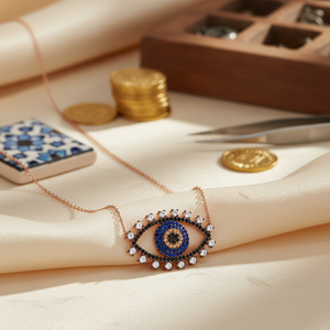 Pendentif en pierre de grenat Design oeil turc fait à la main vente en gros d'argent Sterling 925 pour femmes - Product Image 2