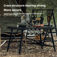 Tables pliantes d'extérieur portables IGT en aluminium, table de camping tactique avec réchaud, table de repas résistante aux intempéries, cuisine de camping