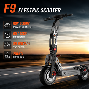 สกู๊ตเตอร์อลูมิเนียม 60V ขับเคลื่อนสองล้อ รุ่น F9 NFC ความเร็วสูงสุด 90 กม./ชม. ยางสำหรับถนนขนาด 12 นิ้ว ระยะทางวิ่งไกล 100 กม. - Product Image 1