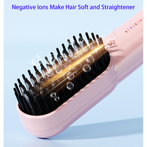 USB Rechargeable Anti-Scald Comb Cordless <strong>Hair</strong> <strong>Straightener</strong> Comb Fast Heating <strong>Mini</strong> <strong>Hair</strong> <strong>Straightener</strong> - Product Image 5