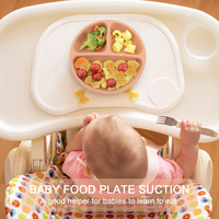 Ensemble de vaisselle pour bébé personnalisé OEM ODM, respectueux de l'environnement, assiettes et bols roses, bavoir, ensemble de vaisselle en silicone pour bébé, idéal pour un cadeau