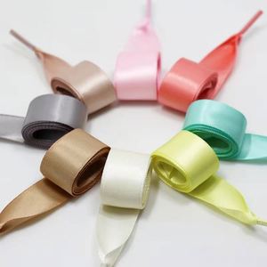 High QualityCustom Laces Length Width Flat Satin Silk Ribbon Sneakers Shoe Laces <b>Boots</b> Women Men Sneakers ShoeLace - Product Image 1