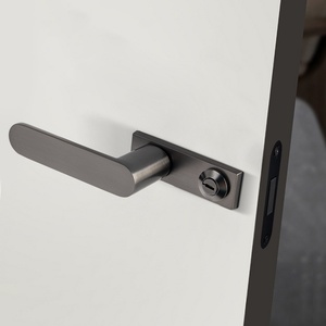 Gagang pintu dalam ruangan kuningan Modern, perkakas magnetik tidak berisik kuningan padat tuas pintu rumah kantor kamar mandi - Product Image 4